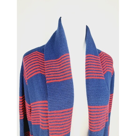 Emerson Street Premier‎ Womens Navy Red Striped Cardigan Quality Soft Small - Picture 5 of 8